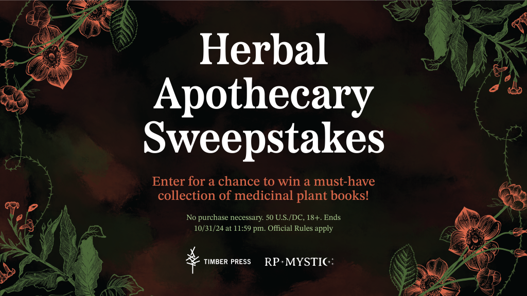 Button advertising the Herbal Apothecary Sweepstakes.